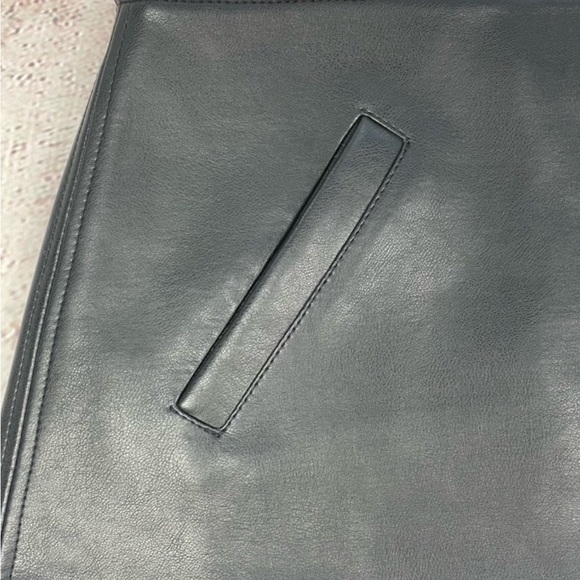 Blanc NYC Faux Leather Mini Skirt Size 28 Black - Picture 3 of 13